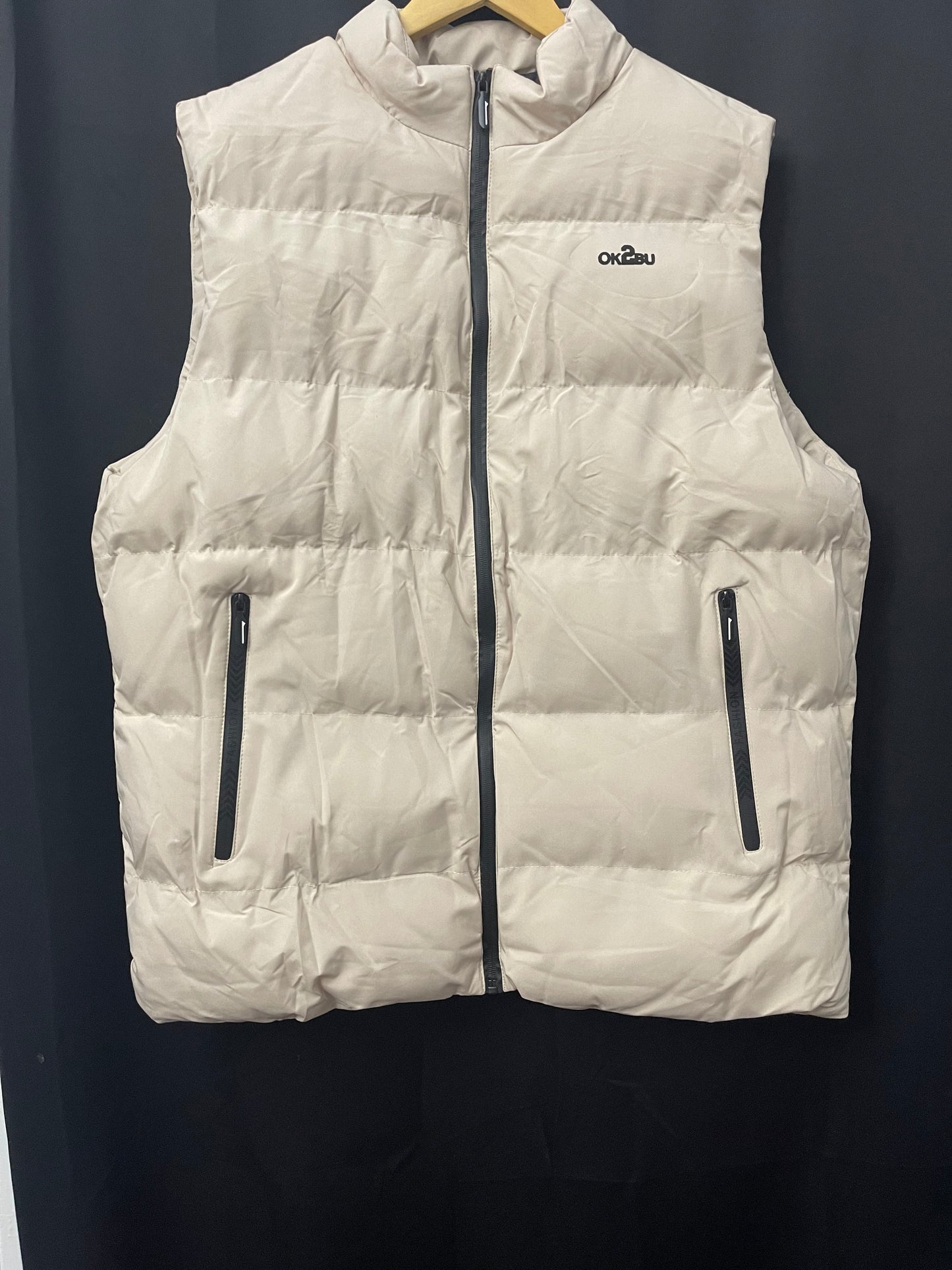 OK2BU Men's Casual Black Padded Sleeveless Vest